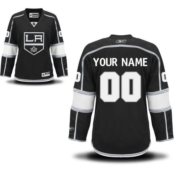 Reebok Los Angeles Kings Women Premier Home Custom NHL Jersey - Black->women nhl jersey->Women Jersey